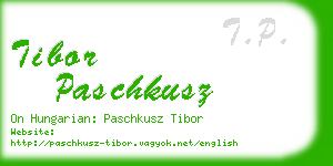 tibor paschkusz business card